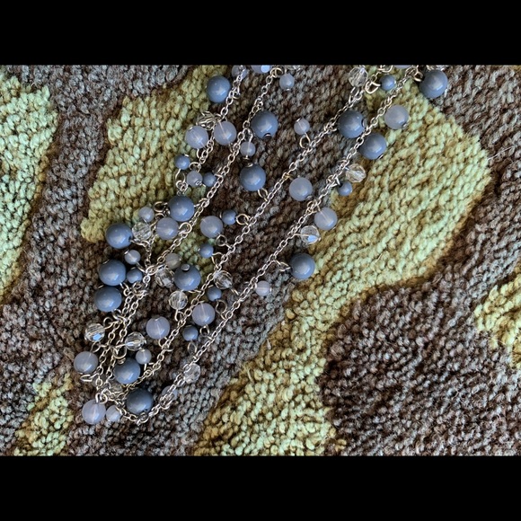 Banana Republic Blue Bead Drop Necklace💧 - Picture 6 of 7